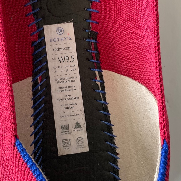 ROTHY’S  Red Round Toe Size 9.5 - Picture 5 of 8